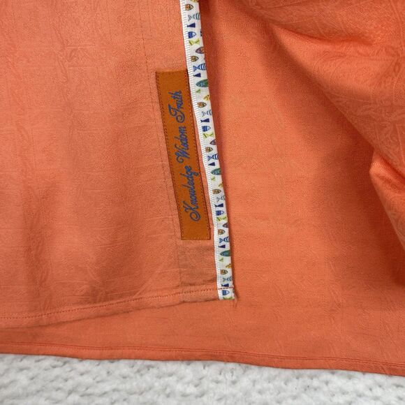 Robert Graham Mens 3XL Oranged Tailored Fit Button Up Shirt Short Sleeve Modern - Picture 6 of 15
